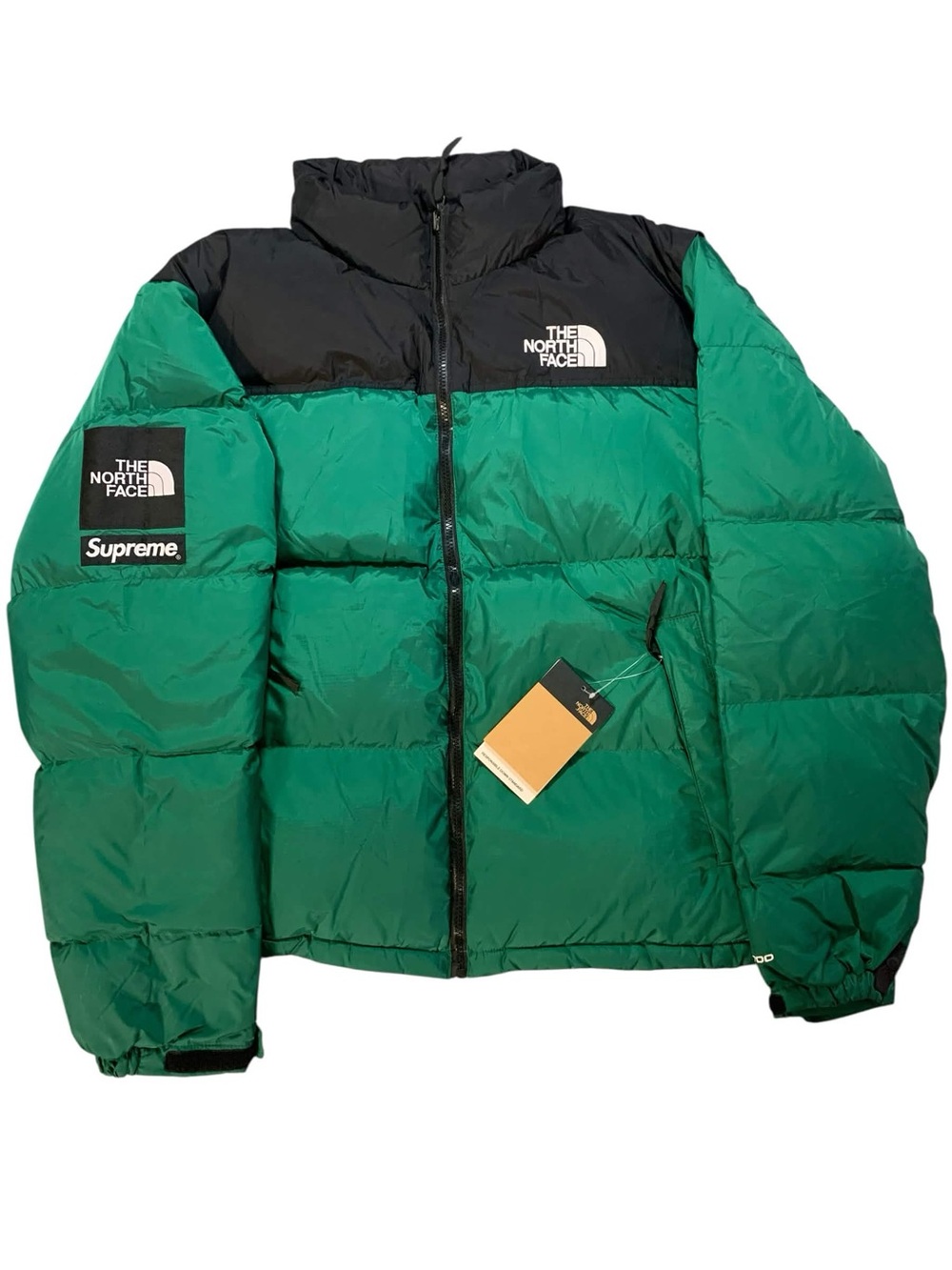 The North Face X Supreme Green and Black Puffer Jacket
